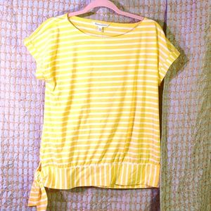 Brooks brothers yellow striped top